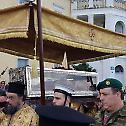Procession of Saint Theodora’s relic through streets of Corfu