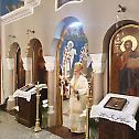 On Easter Monday Patriarch served in Monastery of the Entry of the Most Holy Theotokos into the Temple