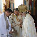 Serbian Patriarch Irinej celebrates in the church of Holy Transfiguration of the Lord in Belgrade