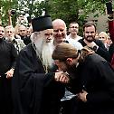 Metropolitan Amfilohije of Montenegro and the Littoral at an informative conversation at the State Security Administration Center in Podgorica