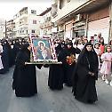 Литија са чудотворном иконом Пресвете Богородице у сиријском граду