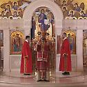Bishop Stefan celebrated the Holy Liturgy and the memorial service for the Patriarch Irinej in the crypt of Saint Sava Cathedral