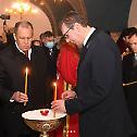 President Vucic and Minister Lavrov in Saint Sava Cathedral 