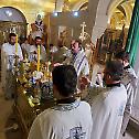 Bishop Stefan celebrated the Holy Liturgy and the commemoration at the tomb of Patriarch Irinej in the crypt of Saint Sava Cathedral