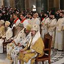 Serbian Patriarch Porfirije for the first time presided over the Holy Liturgy in the Memorial Cathedral of Saint Sava in Belgrade