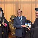 The Governer of Aleksandria awarded The Gold key to The City to The Patrirch Theodoros 