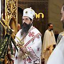 Bishop Jerotej celebrates in an old Cathedral church
