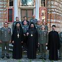  Епископ Арсеније и генерал Мојсиловић у посети Хиландару