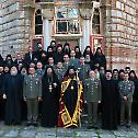  Епископ Арсеније и генерал Мојсиловић у посети Хиландару