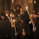 Vigil service before the founder's Patron Saint-day in Visoki Decani