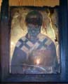 Hristova ikona u crkvi Sv. Nikole u Kosovu Polju - crkva je iznutra zapaljena i demolirana