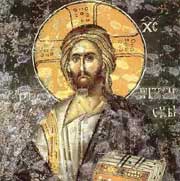 The famous fresco of Christ - the Patron of Prizren - The Church of the Holy Virgin of Ljevis